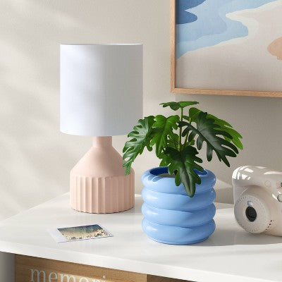 Small Bubble Ceramic Planter Blue - Room Essentials