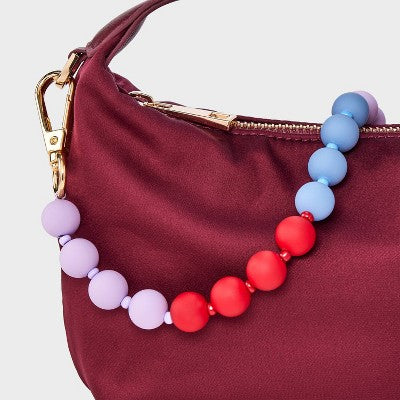 Beaded Accessory Crossbody Wristlet/Phone Strap - A New Day Blue/Red: Multicolored Cell Phone Strap, 47.6"