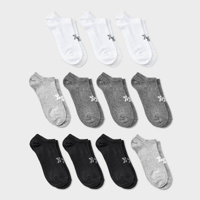 Women's Lightweight Everyday 10+1pk No Show Socks - All In Motion Core Mix - 4-10