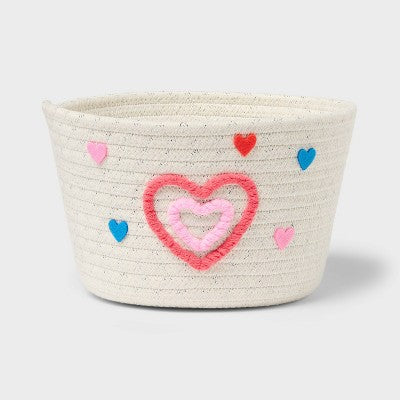 Valentine's Day Rope Basket White - Spritz