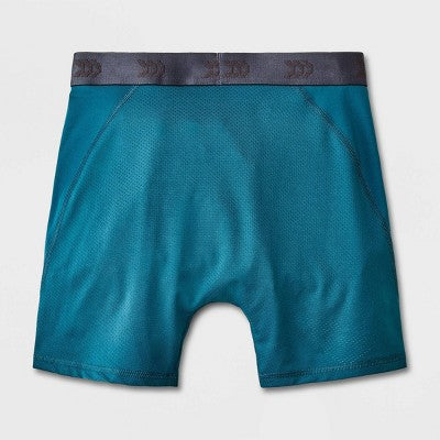 Boys' 4pk Mesh Boxer Briefs - All In Motion Green/Orange/Blue L