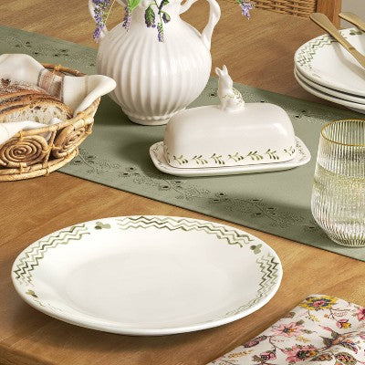 10" Stoneware Aralia Dinner Plate White - Threshold