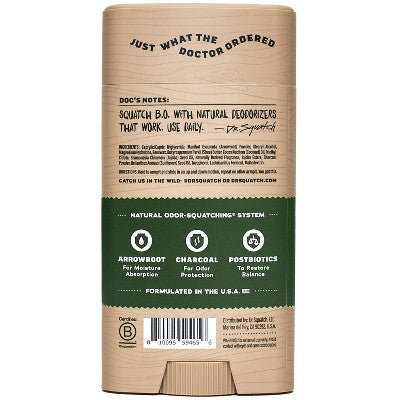 DR. SQUATCH Men's Solid Deodorant Pine Tar - 2.65oz