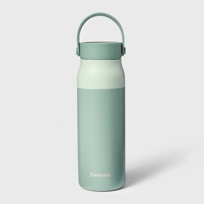 32oz Stainless Steel Hydration Water Bottle - Green - Embark