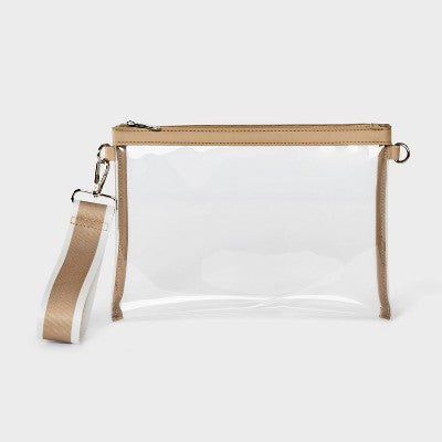 Game Day Clear Wristlet Clutch - Wild Fable Gold