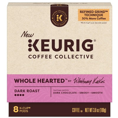 Keurig Coffee Collective Whole Hearted Dark Roast K-Cup Coffee Pods - 8ct