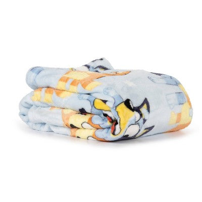 Bluey Pillow and Throw Blanket Blue