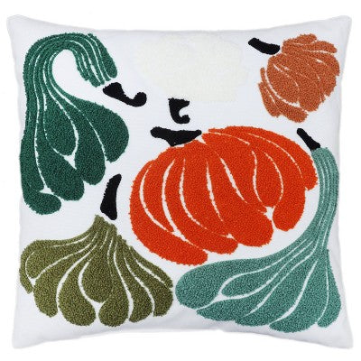Embroidered Thanksgiving Throw Pillow Gourds - Bullseye's Playground