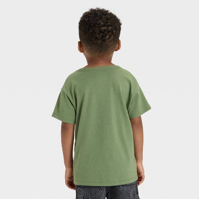 Toddler Boys' Relaxed T-Shirt -Cat & Jack Heather Olive Green 18M