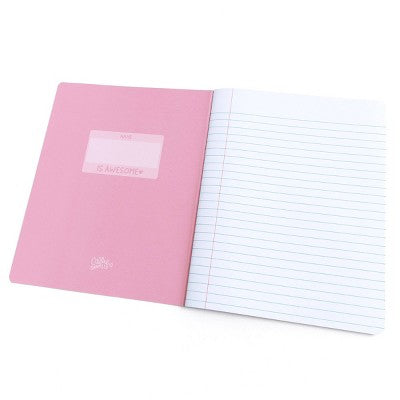 Callie Danielle 160 Pages Wide Ruled Composition Notebook Pink Checker