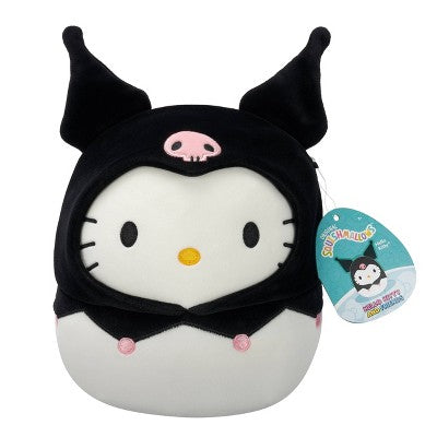 Hello Kitty 8" Squishmallows Plush in Kuromi Hoodie