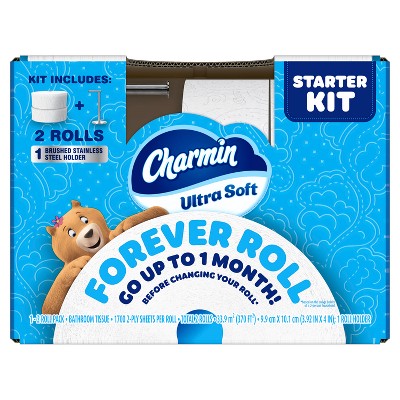 Charmin Toilet Paper Ultra Soft Forever Roll Starter Kit - 2 Rolls - 1700 Sheet
