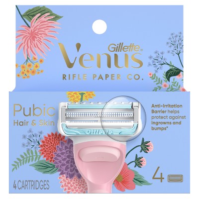 Venus + Rifle Paper Co. for Pubic Hair and Skin Women's Razor Blade Refills - 4ct