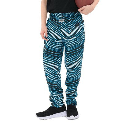 NFL Carolina Panthers Zubaz Youth Zebra Screen Print Pants - 16/18