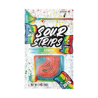 Sour Strips Rainbow Candy - 3.4 oz