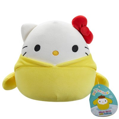 Hello Kitty 8" Squishmallows Plush in Pompompurin Hoodie
