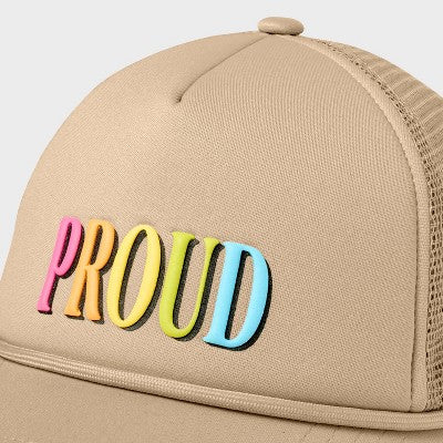 Pride Adult Mesh Proud Baseball Hat - Beige