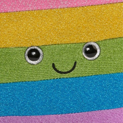 FAO Schwarz 11" Glow Brights Plush LED with Sound Rainbow Cake: Non-Animal Stuffed Toy, Polyester Material