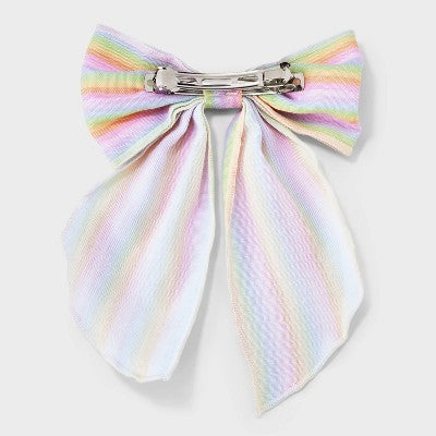 Girls' 2pk Barrette Bow Set - Cat & Jack?: Fashion Hair Clips for All Hair Types, Polyester and Cotton Mix