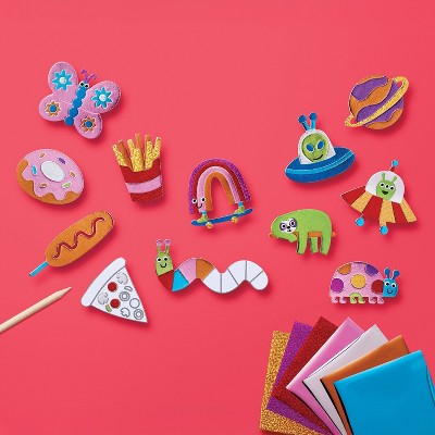 12ct Foil Art Stickers Craft Activity Kit - Mondo Llama