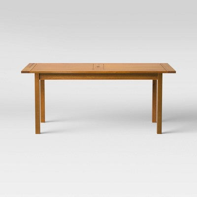 Kaufmann Wood Rectangle Patio Dining Table, Outdoor Furniture - Natural - Project 62: FSC Certified Eucalyptus, Seats 6 (LOCAL PICKUP ONLY)
