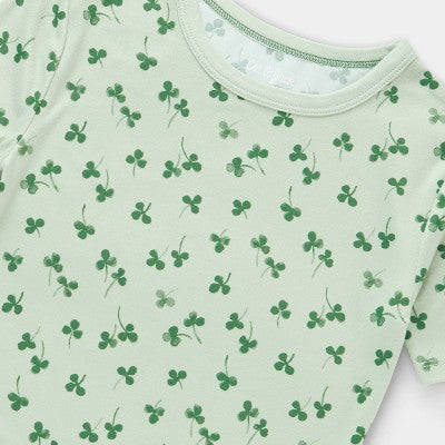 Kids' 2pc St. Patrick's Day Shamrocks Tight Fit Pajama Set - Cat & Jack Green 8