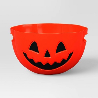 3L Plastic Round Shaped Pumpkin Candy Serving Bowl - Hyde and EEK! Boutique: Halloween