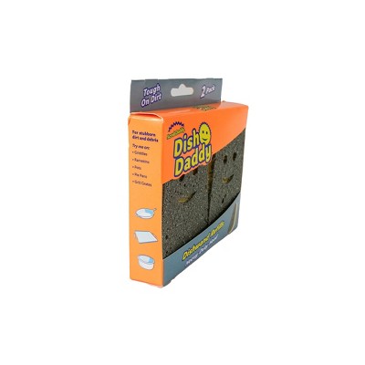 Scrub Daddy Dish Daddy Heavy Duty Refill Head - 2ct: Polyurethane Cleaning Tool Compatible with Scotch-Brite Dishwands