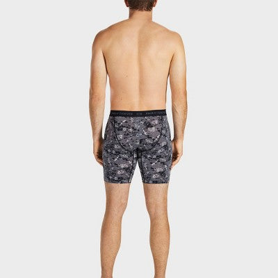 Pair of Thieves Men's Skull Print Super Fit Long Leg Boxer Briefs 2pk - Black/White S: Mid Rise Mesh Underwear