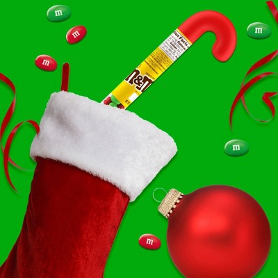 M&M's Peanut Chocolate Christmas Candy Cane - 1.74oz