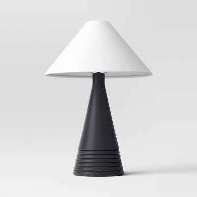 Ceramic Table Lamp with Tapered Shade Black - Threshold (LOCAL PICKUP ONLY)