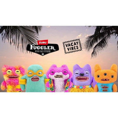 Fuggler 9.4" Vacay Vibes Hedge Grog Stuffed Animal - Cream: Monster Character Fabric Toy