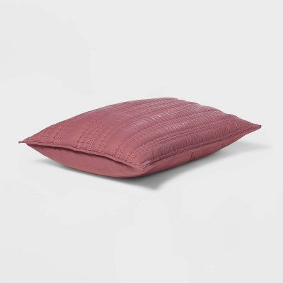 Standard Lofty Velvet Quilt Sham Purple - Threshold: OEKO-TEX Certified, Machine Washable, Polyester Backing