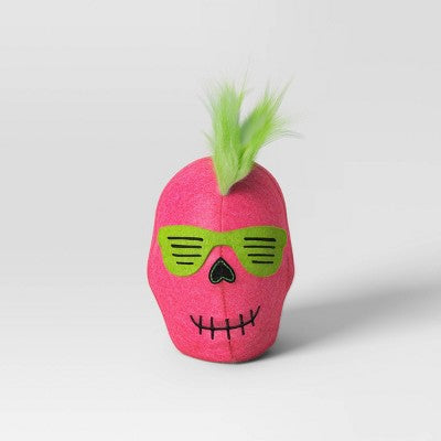 6" Felt Punk Rocker Skull Halloween Decorative Sculpture - Hyde & EEK! Boutique