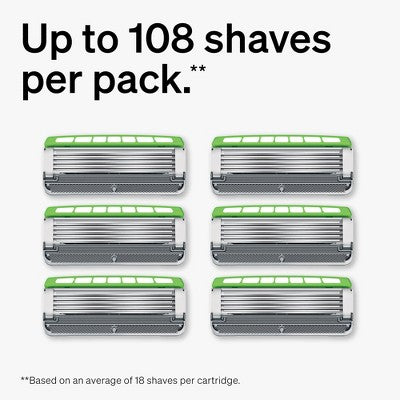 Schick Hydro Sensitive Razor Blade Refills - Men's Razor Refills, Razor Blades for Men - Trial Size - 6 Razor Refills