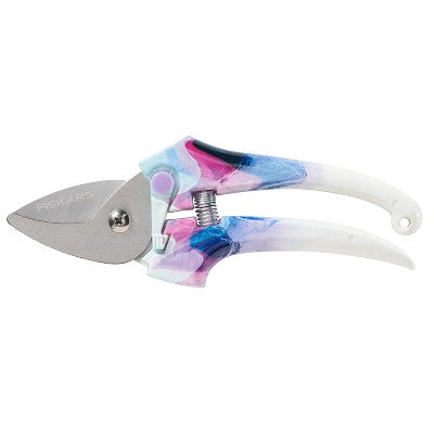 Fiskars 2pc Designer Pruner Garden Tool Set Lavender