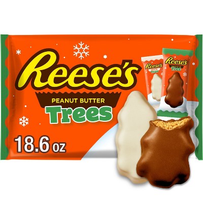 Reese's Christmas Assorted Milk Chocolate and White Creme Peanut Butter Trees Candy - 18.6oz