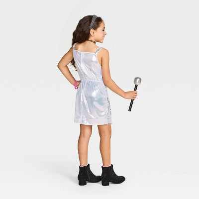 Kids' Pop Star Costume Dress Silver - Hyde and EEK! Boutique S