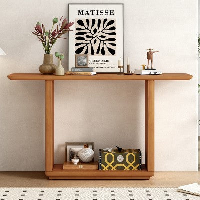 Dexmalle Mirod Elegant Minimalist Console Table with Curved Corners (LOCAL PICKUP ONLY)