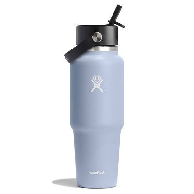 Hydro Flask 32oz Wide Mouth Flex Straw Travel Bottle - Surf: BPA-Free, Leakproof, Vacuum-Insulated
