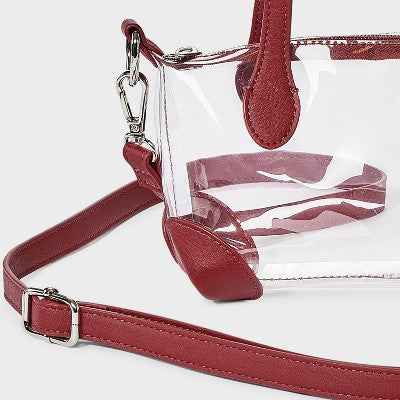 Game Day Clear Pouchette Crossbody Bag - Wild Fable Dark Red