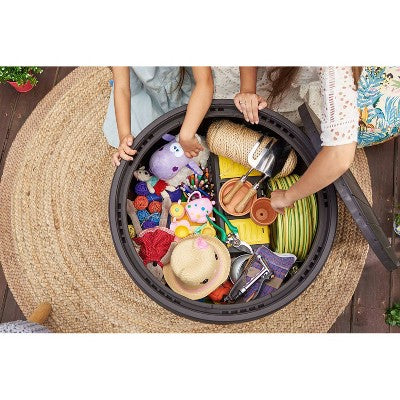 Keter 37gal Circa Wood Deck Box Brown (LOCAL PICKUP ONLY)