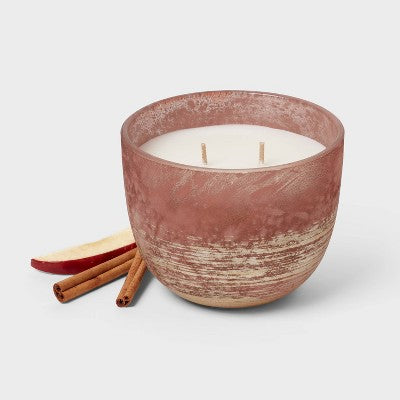 2-Wick Glass Candle Warm Cider and Cinnamon 11oz - Threshold
