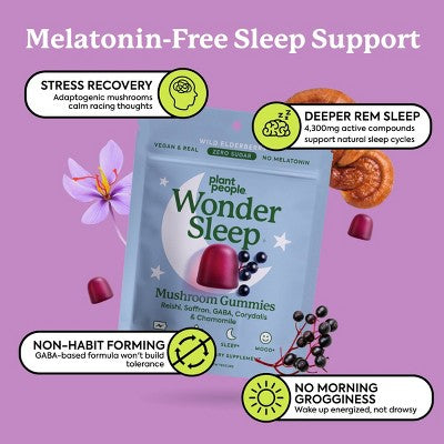 Plant People WonderSleep Mushroom Multivitamin Gummies - 30ct