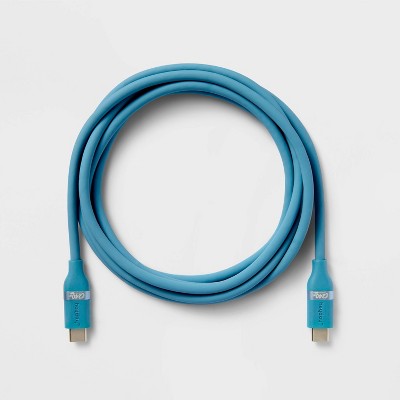 6' USB-C to USB-C Fast Charging Silicone Cable - heyday Bluebird