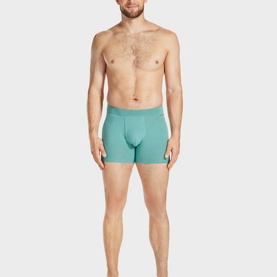 Pair of Thieves Men's Quick Dry Cotton Boxer Briefs 3pk - Green M: Mid Rise, Fold Over Waistband, Machine Washable