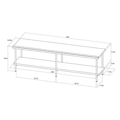 Wood and Metal TV Stand for TVs up to 60" Natural - Room Essentials (LOCAL PICKUP ONLY)