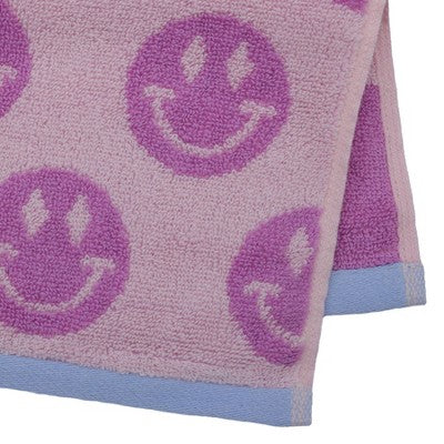 6pc Bath Towel Set Pink Striped Smiles - Kapoor Home