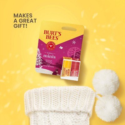 Burt's Bees Holiday Mini Lip Balms - Beeswax + Rose Tinted - 2pk/0.006oz