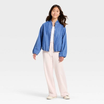 Girls' Denim Bubble Blouson Jacket - art class L